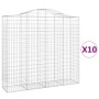 Cesti Gabbioni ad Arco 10 pz 200x50x180/200 cm Ferro Zincato