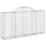 Cesti Gabbioni ad Arco 5 pz 200x30x100/120 cm Ferro Zincato