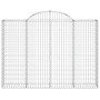 Cesti Gabbioni ad Arco 8 pz 200x30x140/160 cm Ferro Zincato