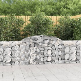 Cesti Gabbioni ad Arco 4 pz 300x30x80/100 cm Ferro Zincato