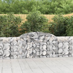 Cesti Gabbioni ad Arco 10 pz 300x30x80/100 cm Ferro Zincato