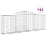 Cesti Gabbioni ad Arco 13 pz 300x30x100/120 cm Ferro Zincato