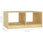 Tavolino da Salotto 75x50x33,5 cm Legno Massello di Pino