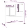 Testiera per Letto Nera 95,5x4x100 cm in Legno Massello di Pino