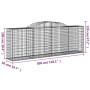 Cesti Gabbioni ad Arco 5 pz 300x50x100/120 cm Ferro Zincato