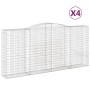 Cesti Gabbioni ad Arco 4 pz 400x50x180/200 cm Ferro Zincato