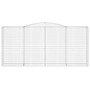 Cesti Gabbioni ad Arco 4 pz 400x50x180/200 cm Ferro Zincato
