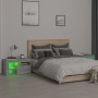 Comodini 2 pz con Luci LED Grigio Sonoma 70x36,5x40 cm