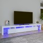 Mobile Porta TV con Luci LED Bianco 260x36,5x40 cm