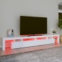 Mobile Porta TV con Luci LED Bianco 260x36,5x40 cm