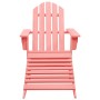 Sedia Giardino Adirondack con Ottomana Massello di Abete Rosa