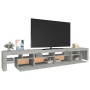 Mobile Porta TV con Luci LED Grigio Cemento 260x36,5x40 cm