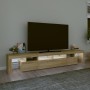 Mobile Porta TV con Luci LED Rovere Sonoma 230x36,5x40 cm