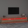 Mobile Porta TV con Luci LED Rovere Sonoma 270x35x40 cm