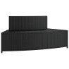 Panche per Spa con Cuscini 2 pz in Polyrattan Nero