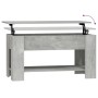 Tavolino Salotto Grigio Cemento 101x49x52 cm Legno Multistrato