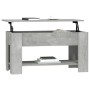 Tavolino Salotto Grigio Cemento 101x49x52 cm Legno Multistrato