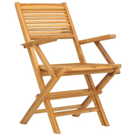 Sedie da Giardino Pieghevoli 8pz 55x62x90cm Legno Massello Teak