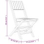 Sedie da Giardino Pieghevoli 8pz 47x61x90cm Legno Massello Teak