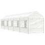 Gazebo con Tetto Bianco 11,15x2,28x2,69 m in Polietilene