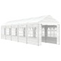 Gazebo con Tetto Bianco 11,15x2,28x2,69 m in Polietilene