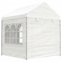 Gazebo con Tetto Bianco 11,15x2,28x2,69 m in Polietilene