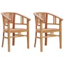 Set da Pranzo per Giardino 3 pz in Legno Massello di Teak