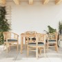 Set da Pranzo per Giardino 5 pz in Legno Massello di Teak