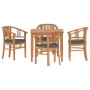 Set da Pranzo per Giardino 5 pz in Legno Massello di Teak