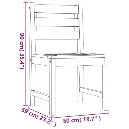 Sedie da Giardino 8 pz in Legno Massello di Teak