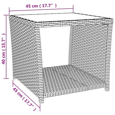 Set Mobili da Giardino 3 pz Nero Polyrattan e Acciaio