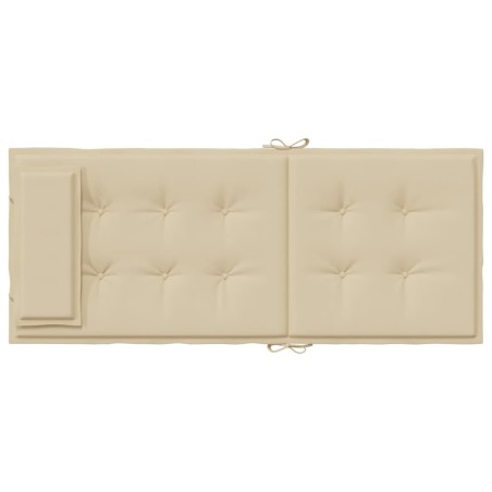 Cuscini per Sedia con Schienale Alto 2 pz Beige Tessuto Oxford