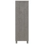 Libreria HAMAR Grigio Chiaro 85x35x112cm Legno Massello di Pino