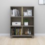 Libreria HAMAR Grigio Chiaro 85x35x112cm Legno Massello di Pino