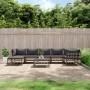 Set Divani da Giardino 8 pz con Cuscini Antracite in Polyrattan