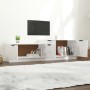 Mobile Porta TV Bianco Lucido 158,5x36x45 cm Legno Multistrato