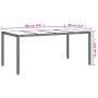 Set da Pranzo da Giardino 7 pz con Cuscini in Polyrattan Grigio