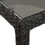 Set da Pranzo da Giardino 11 pz con Cuscini in Polyrattan Nero