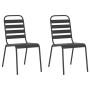 Set da Pranzo da Giardino 3 pz in Acciaio Antracite
