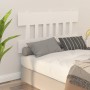 Testiera per Letto Bianca 163,5x3x81 cm Legno Massello di Pino