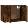 Set Mobili Porta TV 3 pz Rovere Fumo in Legno Multistrato