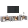 Mobili Porta TV a Parete 3 pz Grigio Sonoma 80x34,5x40 cm