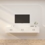 Mobili Porta TV a Parete 3 pz Bianco 80x34,5x40 cm