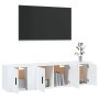 Set Mobili Porta TV 3 pz Bianco in Legno Multistrato