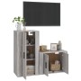 Set Mobili Porta TV 2 pz Grigio Sonoma in Legno Multistrato