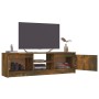 Mobile TV Rovere Fumo 120x30x35,5 cm in Legno Multistrato