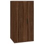 Set Mobili Porta TV 3 pz Rovere Marrone in Legno Multistrato