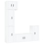 Set di Mobili Porta TV 5 pz Bianco in Legno Multistrato