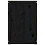 Contenitore per Bucato Nero 88,5x44x66 cm Legno Massello Pino