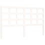 Giroletto con Testiera Bianco 160x200 cm Legno Massello